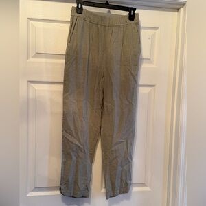 NWT DryGoods Weekend LA lightweight jade linen blend pull on pants Small